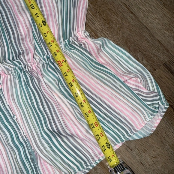 Catherine Malandrino • Striped Bell Sleeve Blouse - Picture 5 of 10